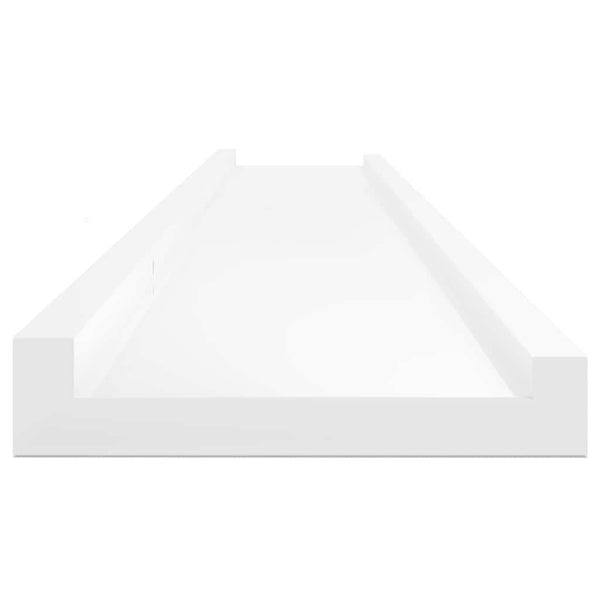 vidaXL Wall Shelves 4 pcs High Gloss White 115x9x3 cm