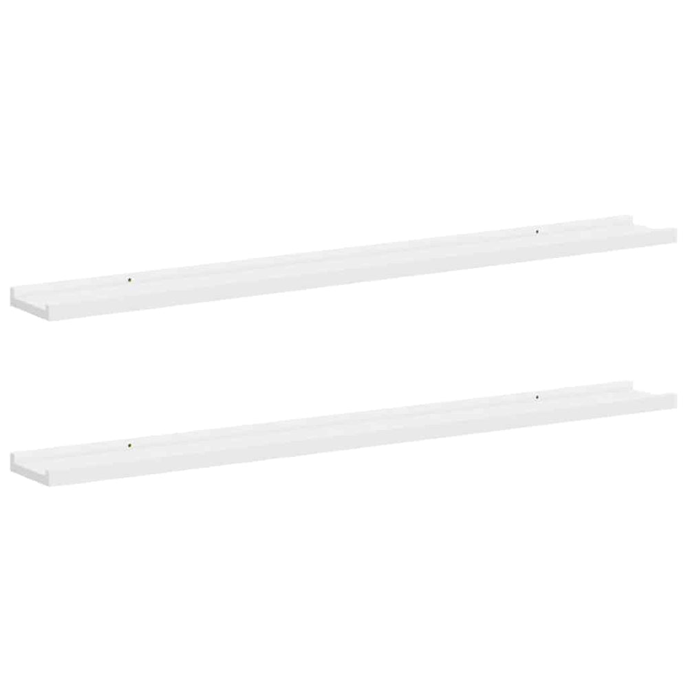 vidaXL Wall Shelves 2 pcs. White 100x9x3 cm