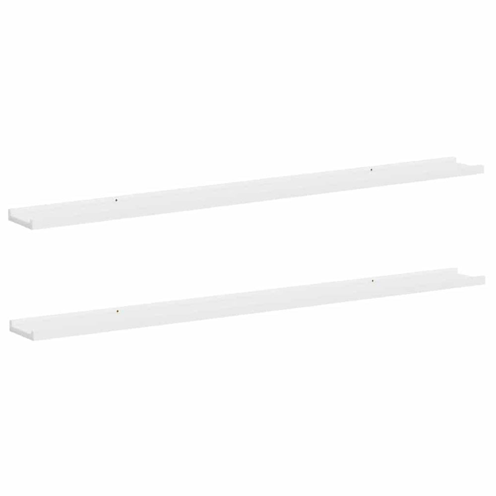 vidaXL Wall Shelves 2 pcs. White 115x9x3 cm