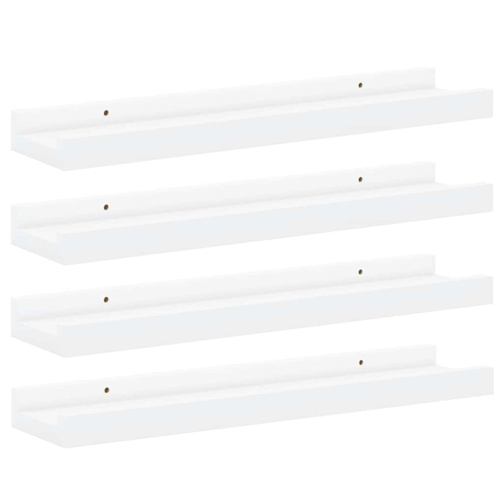 vidaXL Wall Shelves 4 pcs. White 40x9x3 cm