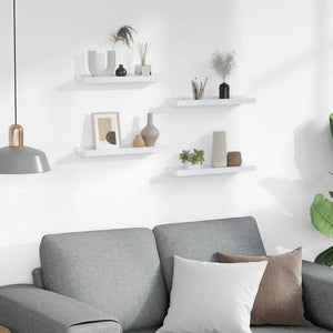 vidaXL Wall Shelves 4 pcs. White 40x9x3 cm