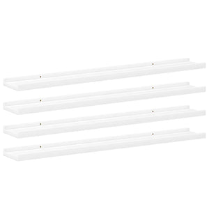 vidaXL Wall Shelves 4 pcs White 100x9x3 cm