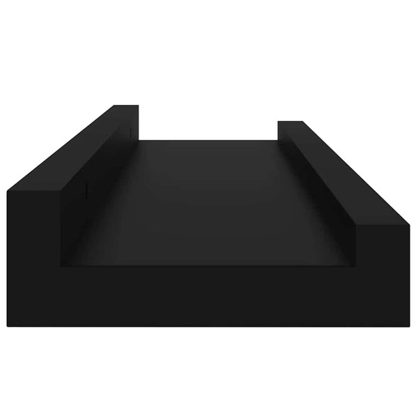 vidaXL Wall Shelves 4 pcs. Black 40x9x3 cm