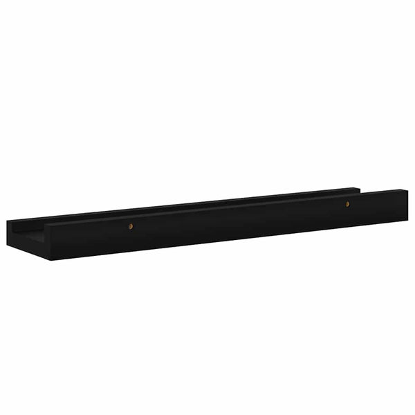 vidaXL Wall Shelves 4 pcs. Black 40x9x3 cm