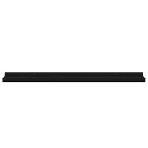 vidaXL Wall Shelves 4 pcs Black 80x9x3 cm