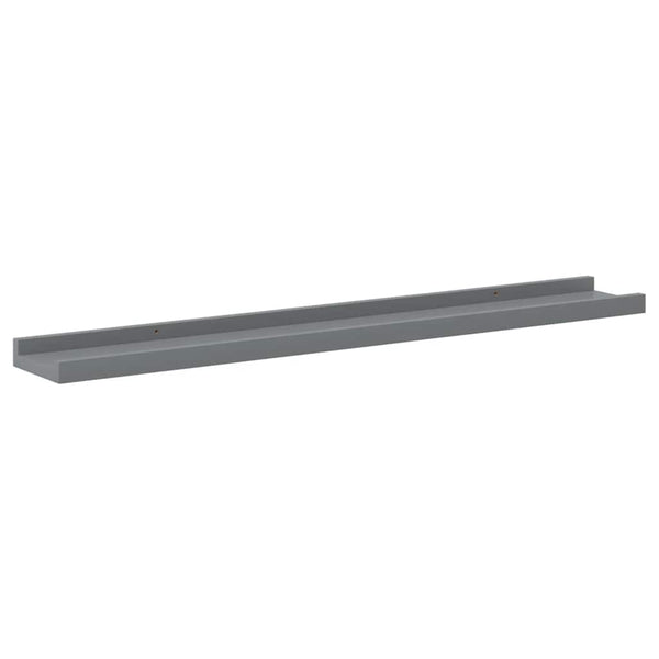 vidaXL Wall Shelves 4 pcs. Grey 80x9x3 cm
