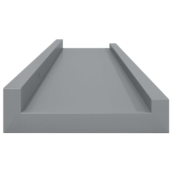 vidaXL Wall Shelves 4 pcs. Grey 80x9x3 cm
