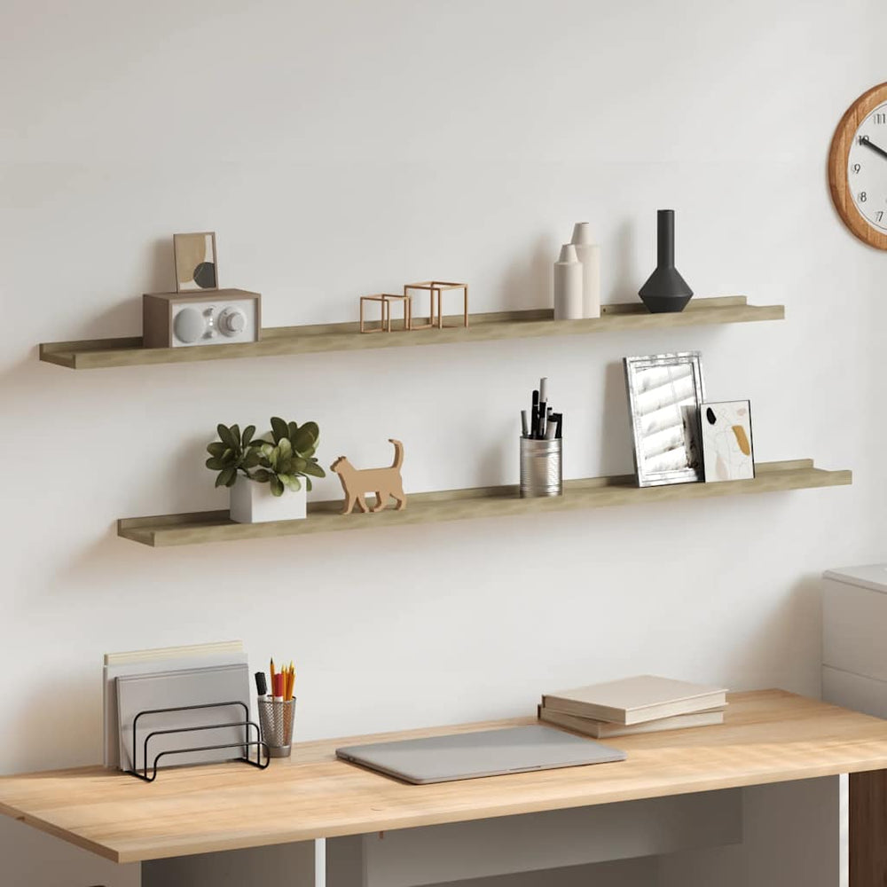 vidaXL Wall Shelves 2 pcs. Sonoma Oak 115x9x3 cm