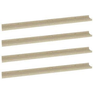 vidaXL Wall Shelves 4 pcs. Sonoma Oak 100x9x3 cm
