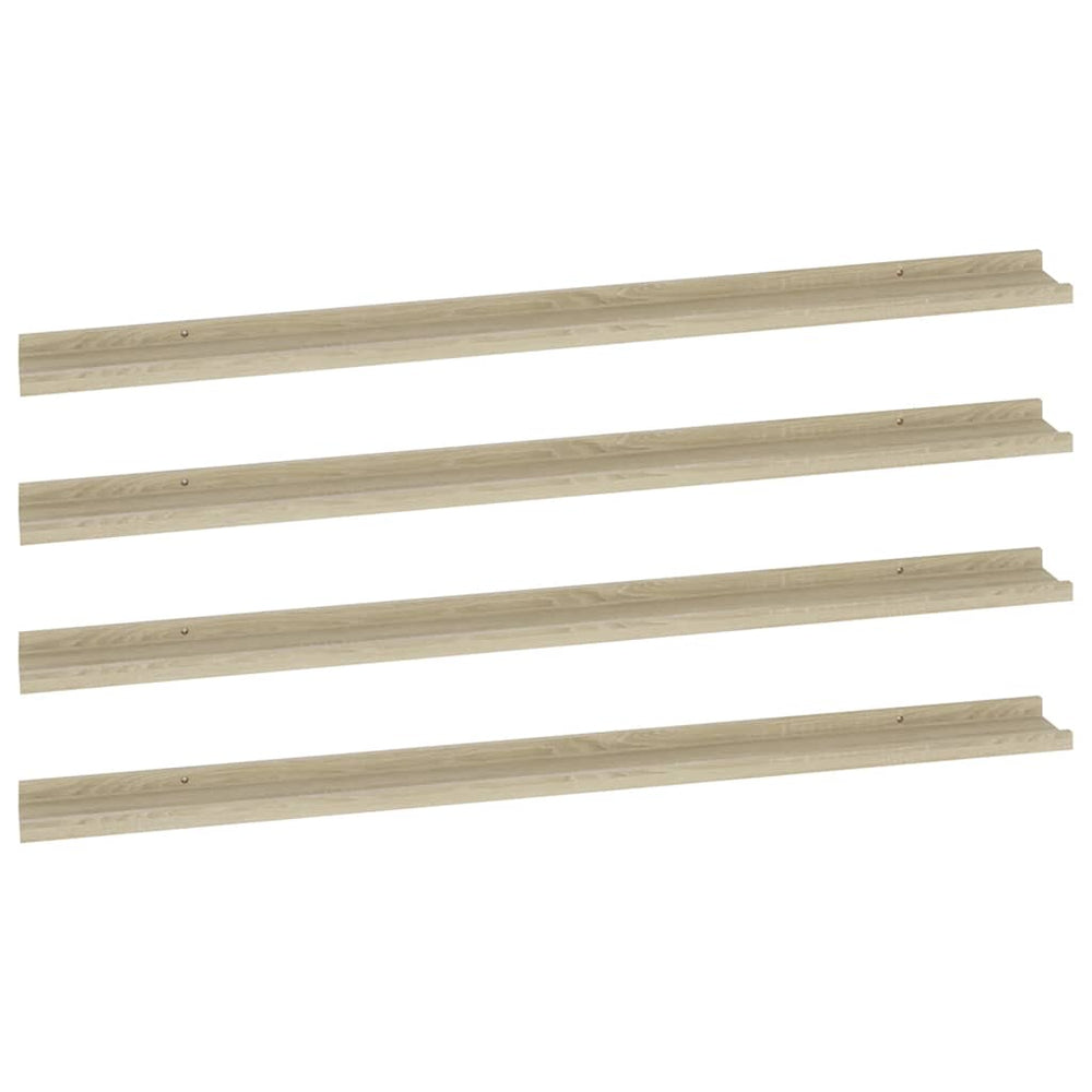 vidaXL Wall Shelves 4 pcs. Sonoma Oak 115x9x3 cm