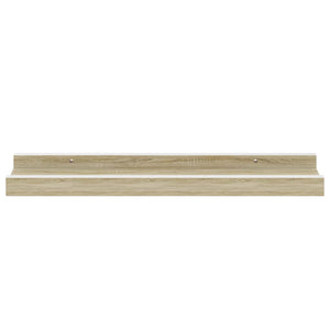 vidaXL Wall Shelves 2 pcs White and Sonoma Oak 40x9x3 cm
