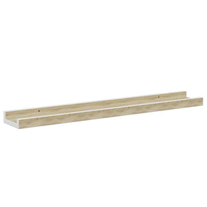 vidaXL Wall Shelves 2 pcs. White and Sonoma Oak 60x9x3 cm