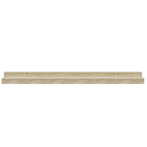vidaXL Wall Shelves 2 pcs. White and Sonoma Oak 60x9x3 cm