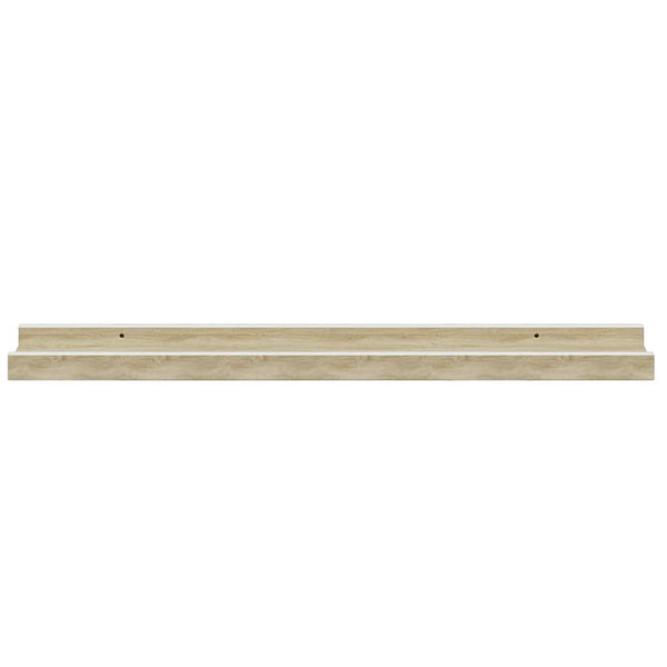 vidaXL Wall Shelves 2 pcs. White and Sonoma Oak 60x9x3 cm