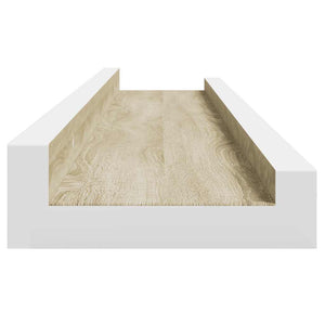 vidaXL Wall Shelves 2 pcs. White and Sonoma Oak 60x9x3 cm