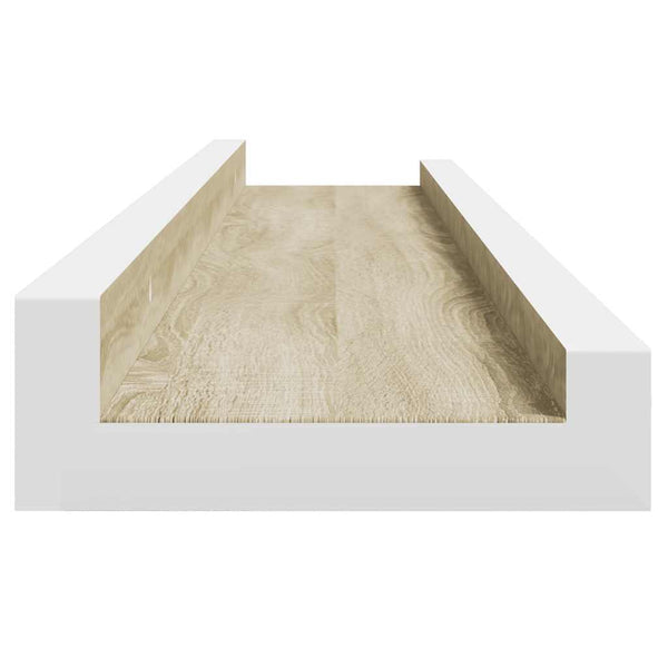 vidaXL Wall Shelves 2 pcs. White and Sonoma Oak 60x9x3 cm