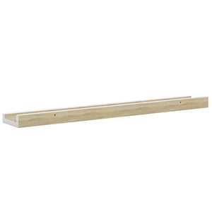 vidaXL Wall Shelves 2 pcs. White and Sonoma Oak 60x9x3 cm