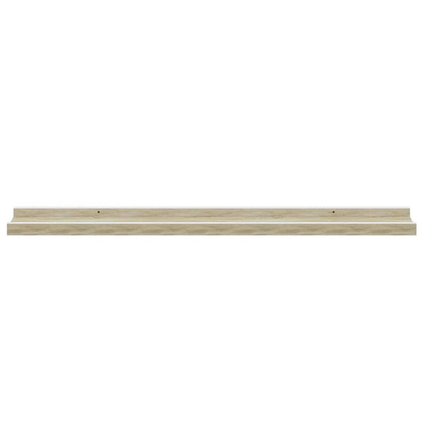 vidaXL Wall Shelves 2 pcs. White and Sonoma Oak 80x9x3 cm