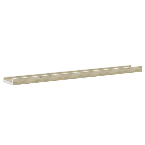 vidaXL Wall Shelves 2 pcs. White and Sonoma Oak 80x9x3 cm