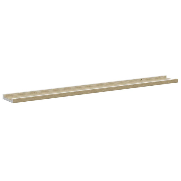 vidaXL Wall Shelves 2 pcs. White and Sonoma Oak 100x9x3 cm