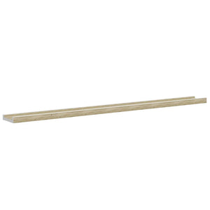 vidaXL Wall Shelves 2 pcs. White and Sonoma Oak 100x9x3 cm