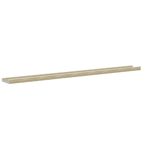 vidaXL Wall Shelves 2 pcs. White and Sonoma Oak 100x9x3 cm