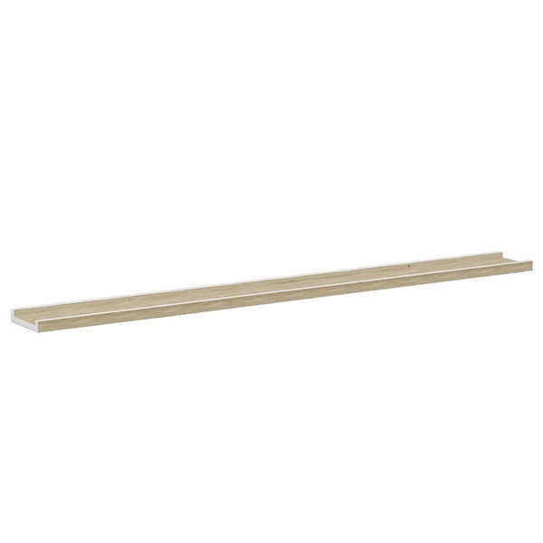vidaXL Wall Shelves 2 pcs. White and Sonoma Oak 115x9x3 cm