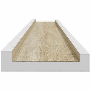 vidaXL Wall Shelves 2 pcs. White and Sonoma Oak 115x9x3 cm