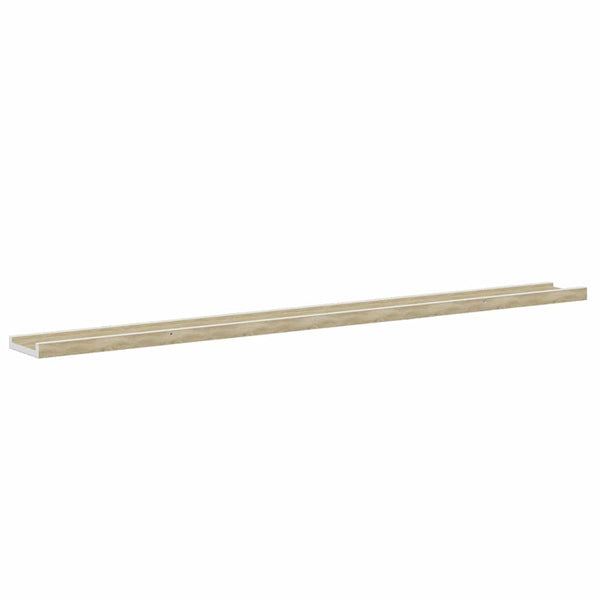 vidaXL Wall Shelves 2 pcs. White and Sonoma Oak 115x9x3 cm