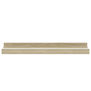 vidaXL Wall Shelves 4 pcs. White and Sonoma Oak 40x9x3 cm