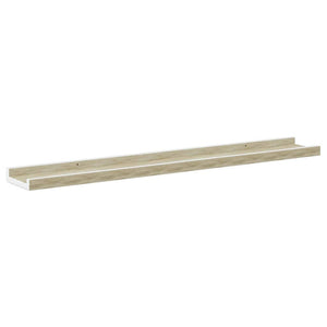 vidaXL Wall Shelves 4 pcs. White and Sonoma Oak 80x9x3 cm
