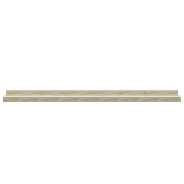 vidaXL Wall Shelves 4 pcs. White and Sonoma Oak 80x9x3 cm