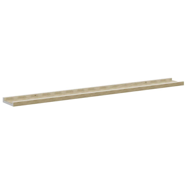 vidaXL Wall Shelves 4 pcs. White and Sonoma Oak 100x9x3 cm