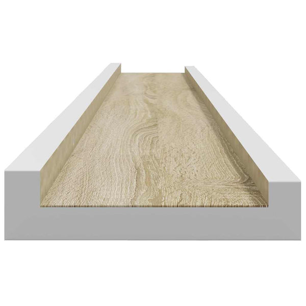 vidaXL Wall Shelves 4 pcs. White and Sonoma Oak 100x9x3 cm