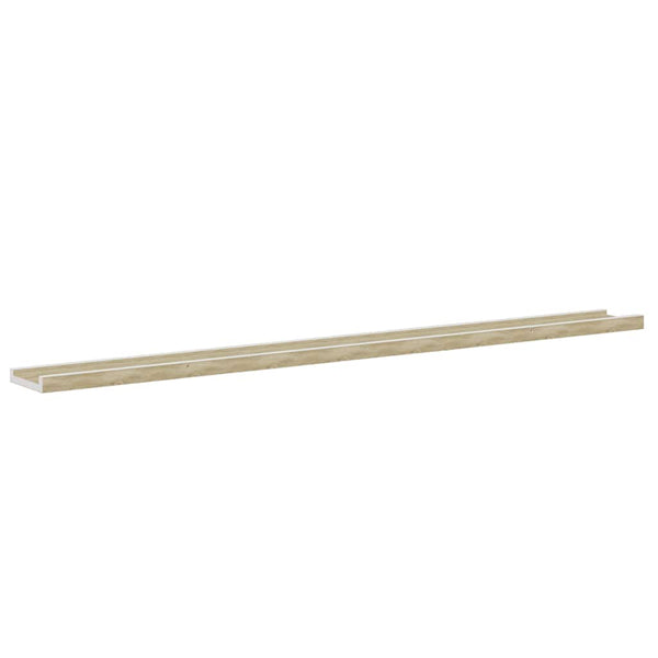 vidaXL Wall Shelves 4 pcs. White and Sonoma Oak 115x9x3 cm