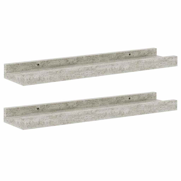 vidaXL Wall Shelves 2 pcs Concrete Gray 40x9x3 cm