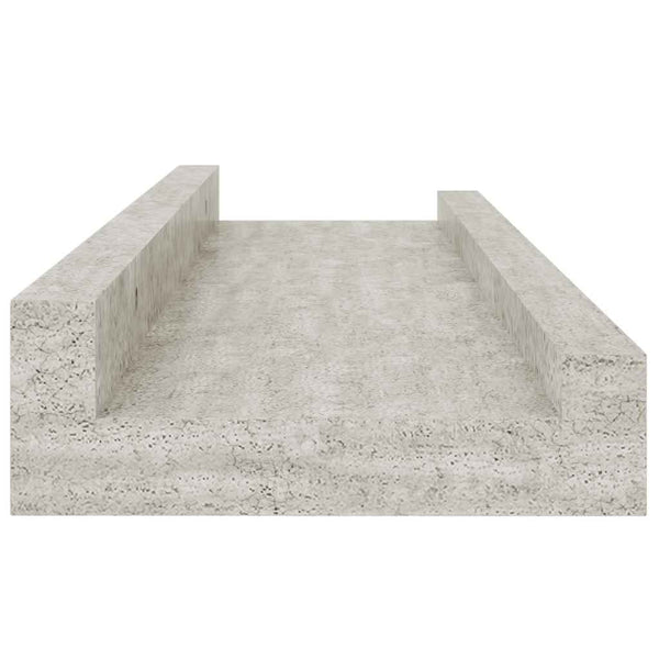 vidaXL Wall Shelves 2 pcs Concrete Gray 40x9x3 cm