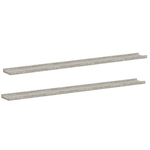 vidaXL Wall Shelves 2 pcs. Concrete Grey 115x9x3 cm