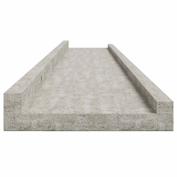 vidaXL Wall Shelves 2 pcs. Concrete Grey 115x9x3 cm