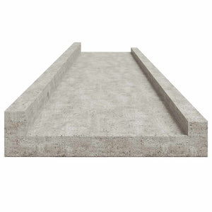 vidaXL Wall Shelves 4 pcs Concrete Grey 100x9x3 cm