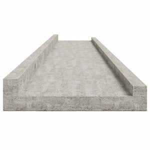 vidaXL Wall Shelves 4 pcs Concrete Grey 115x9x3 cm