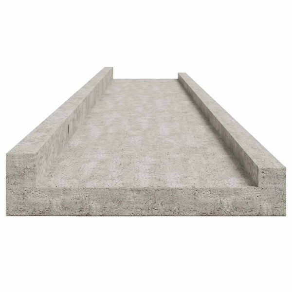 vidaXL Wall Shelves 4 pcs Concrete Grey 115x9x3 cm