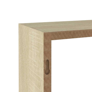 vidaXL Cube Shelves 3 pcs White and Sonoma Oak