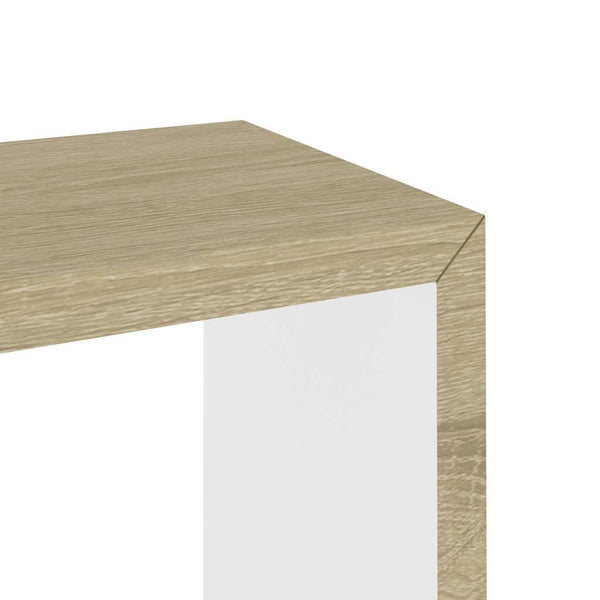 vidaXL Cube Shelves 3 pcs White and Sonoma Oak