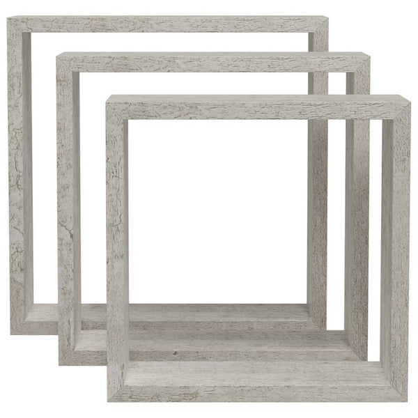 vidaXL Cube Shelves 3 pcs Concrete Grey