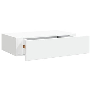 vidaXL Wall Shelf with Drawer White 40x23.5x10 cm MDF