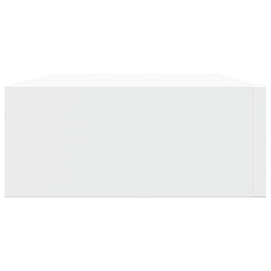 vidaXL Wall Shelf with Drawer White 40x23.5x10 cm MDF