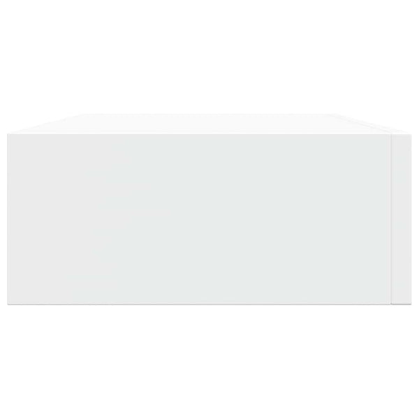 vidaXL Wall Shelf with Drawer White 40x23.5x10 cm MDF