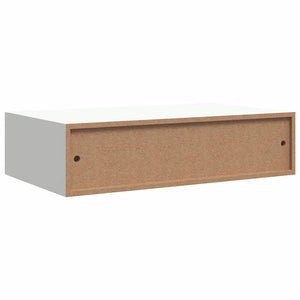vidaXL Wall Shelf with Drawer White 40x23.5x10 cm MDF