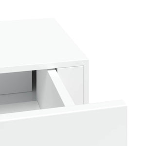 vidaXL Wall Shelf with Drawer White 40x23.5x10 cm MDF